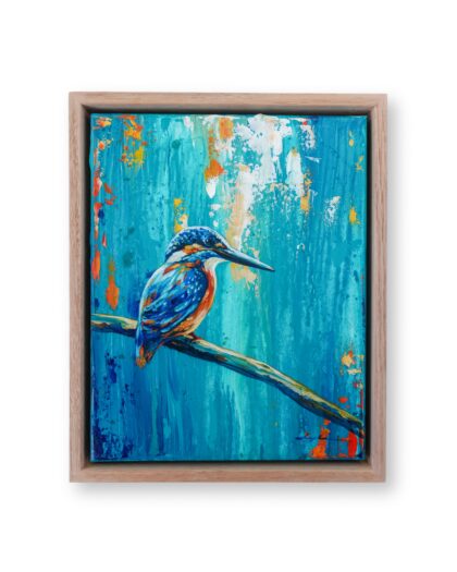 "Kingfisher on a Branch I" original artwork